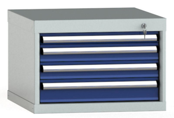 KLW Schubladenschrank 400 x 572 x 605 mm H x B x T, Einbaumaß: 300mm, Einteilung: 27x27 Einheiten, VU / 200 kg, SEA0400-04UP-001