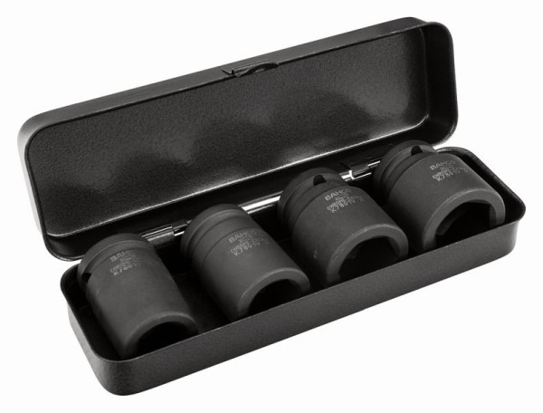 Bahco 1/2" Kraft-Steckschlüssel-Satz, 6kant, verstärkt, 4-teilig, 17-24 mm, K7801VM/S4