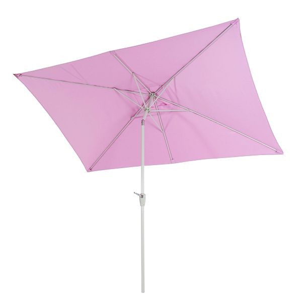 Mendler Sonnenschirm N23, Gartenschirm, 2x3m rechteckig neigbar, Polyester/Alu 4,5kg, flieder, 76718