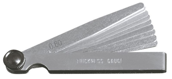 Kraftwerk Fühlerlehren-Satz 10-tlg 0.05-0.8 mm, Länge: 107 mm, 2974