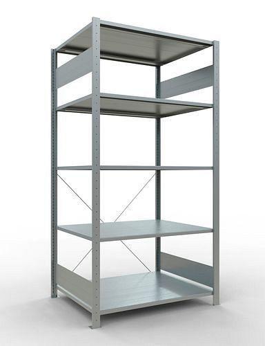 Schulte Fachbodenregal, Grundfeld, 5 Lagerebenen, Kreuzstrebe, Fachlast 150 kg, 1060 x 836 x 2000 mm, 278703