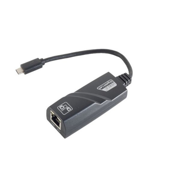 S-Conn Ethernet Adapter USB 3.1 C Stecker auf RJ45 Buchse, 13-50018