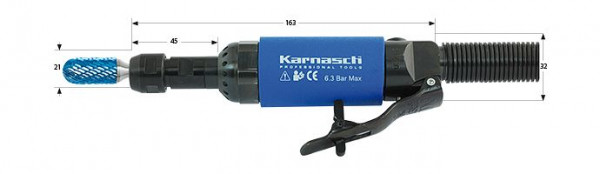 Karnasch 11.4704 Druckluft Profi-Geradschleifer K25/2 für Frässtifte Schaft 6,0mm, 114704