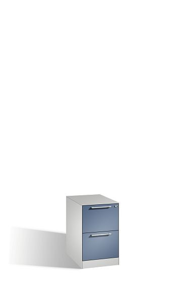 C+P Hängeregistraturschrank Asisto, H710xB440xT600mm, Farbe: Lichtgrau / Fernblau, Bügelgriff, 146275-211 S10068