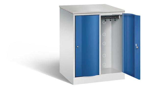 C+P XL-Schließfachschrank Resisto, H1077xB772xT640mm, Farbe: Lichtgrau / Enzianblau, 8271-273 S10051