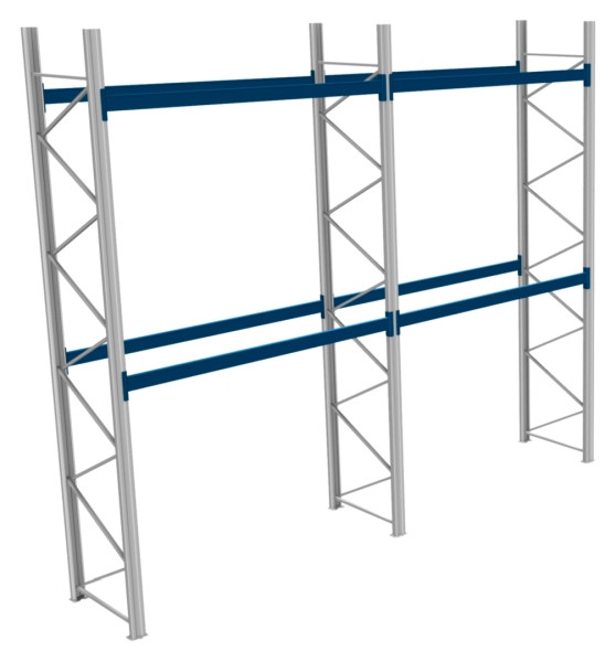 BITO Palettenregal P3 5005x1100x5800 Komplettregal, 2E, 800 RAL5010 U, 56467