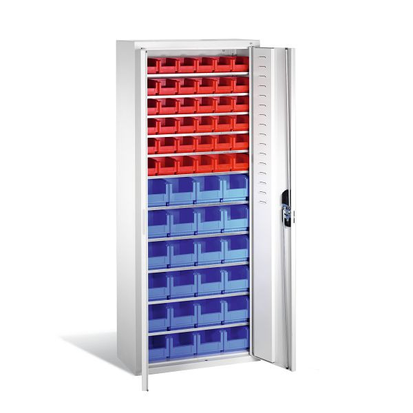 C+P Magazinschrank Serie 13, H1690xB700xT300mm, Farbe: Lichtgrau, Muldengriff, 133413-23 S10047
