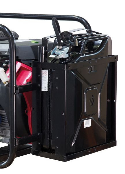 ELMAG Wechseltank 20 Liter mit Dieselpumpe 12V und Halter für Diesel-Stromerzeuger mit Elektrostart, 53354
