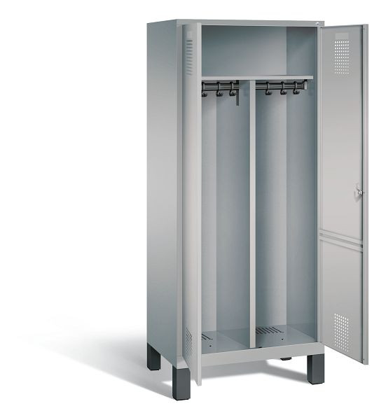 C+P Schwarz-Weiss-Spind Evolo, H1850xB810xT500mm, Farbe: Weißaluminium, 48012-22 S10078