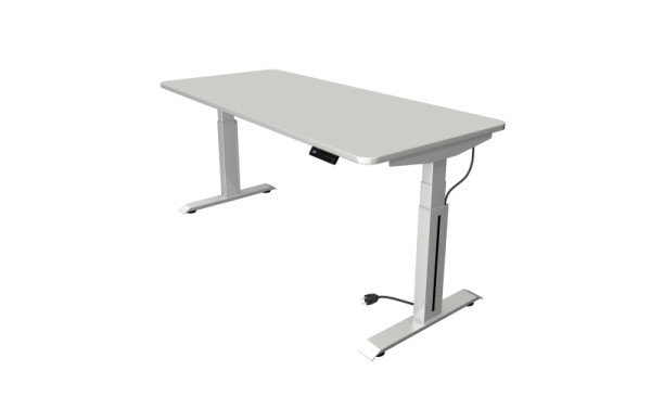 Kerkmann Sitz-/Stehtisch B 1800 x T 800 mm, elektrisch höhenverstellbar von 640-1290 mm, lichtgrau, 10010711