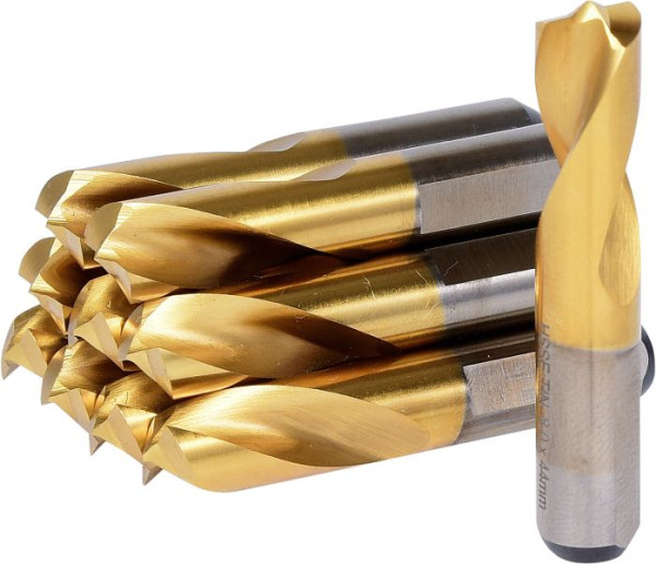 KS Tools HSSE-TiN Schweißpunkt-Bohrer, Durchmesser 8mm, VE: 10 Stück, 332.0809