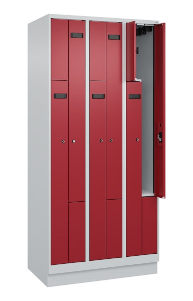 C+P Z-Spind Evolo PLUS, Sockel, 6 Fächer, 1950x900x500mm, 7035/3003, Zylinderschloss, 049023-306 S10032