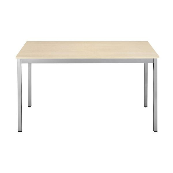 Bisley MULTI Desking Mehrzwecktisch, rechteckig 19 mm, Dekor MP ahorn, Gestell aluminium, H 740 x B 1800 x T 800 mm, MT1808MP300
