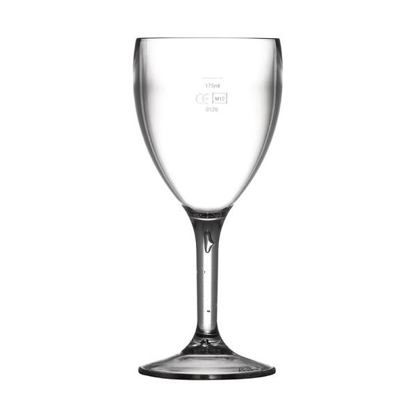 BBP Polycarbonat Weingläser 255ml CE markiert bei 175ml (12 Stück), CG943