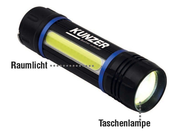 Kunzer Taschenlampe und Raumlicht in einem, 7TLR01, 4260625442500