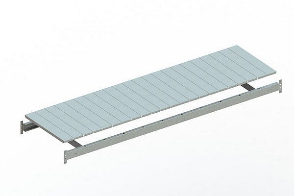 Meta MINI-RACK Zusatzboden 2200x650 mm, verzinkt, mit Stahlpaneelen, 20043037