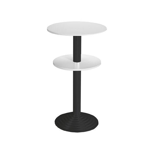 Bisley Stehtisch, rund, Durchmesser: 600mm, zwei Platten, 19mm Tischstärke, 334 anthrazitgrau x G grau, SR206G334