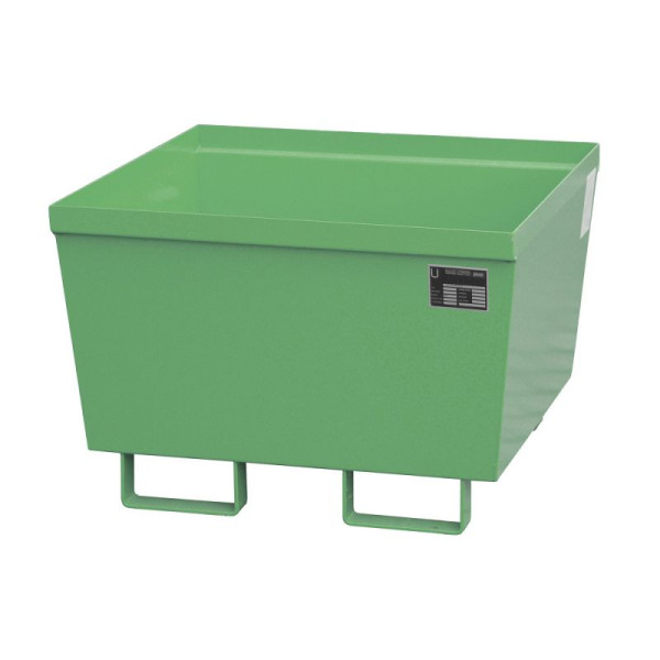 STEIN HGS Auffangwanne AO, 3 mm Stahlblech, stapelbar, 229 Liter, RAL 6011 resedagrün, Gesamthöhe 545 mm, lackiert, 79184.0004