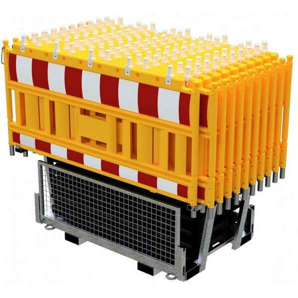 Schake Absperrschrankengitter SET4, 1x Twinpalette für Absperrschrankengitter und Fußplatte, 20x Absperrschrankengitter, 33420KA2-G-SET4