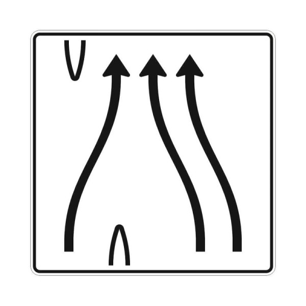 Stein HGS Überleitungstafel Verkehrszeichen StVO 501-81, Flachform 3 mm, RA3, RA3, Flachform 3 mm, 501-81.0002