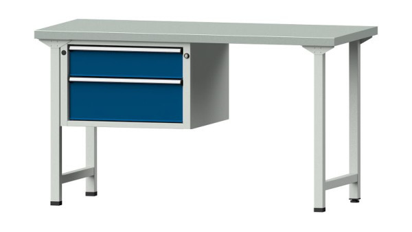 ANKE Werkbänke Kombiwerkbank, Modell 607 V, 1500 x 700 x 840 mm, RAL 7035/5010, ZBP 40 mm, 415.028