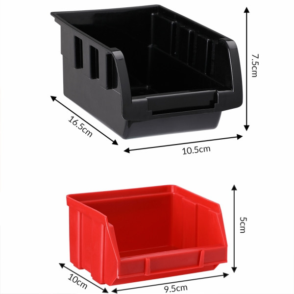 monzana Wandregal mit Stapelboxen 32 teilig, 101575, 4250525310764
