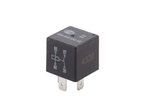 HELLA Relais, Arbeitsstrom, 12V, 4-polig, Schließer, 40A, 4RA 933 332-451