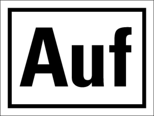 Schilder Klar Betriebsbeschilderung Auf, 40x30 mm Folie selbstklebend, 131/00