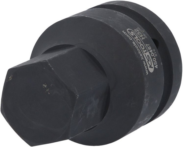KS Tools 1" Kraft-Bit-Stecknuss Innensechskant, kurz, 32 mm, 450.0487