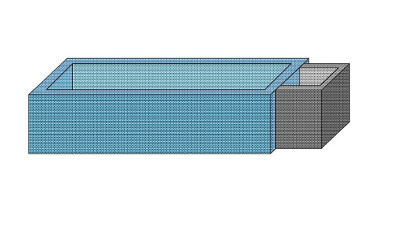OKU Technikschacht für Styroporpool Prestige 3,00 x 1,00 x 1,50 m EPS 30 - 80, 545573