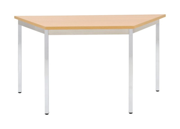 Bisley MULTI Desking Mehrzwecktisch, Trapez, verchromt, 25 mm, Dekor BC buche, H 740 x B 1200 x T 600 mm, MTC25T1206BC399