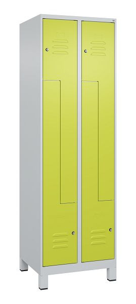 C+P Z-Spind Classic PLUS, C Z-Spind, Classic PLUS, Füße, 4 Abteile, 1950x600x500mm, 7035/0024, Zylinderschlösser, 080013-204 S10025