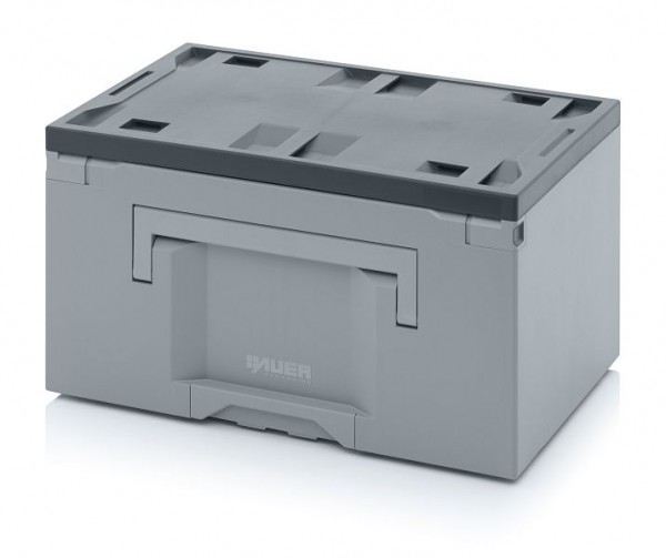 Auer Toolboxen Pro, 60 x 40 x 34 cm, Box hellgrau, Deckel dunkelgrau, TB 6433 F5