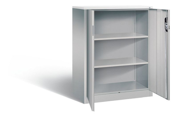 C+P Büroschrank Acurado, H1200xB930xT500mm, Farbe: Weißaluminium, Muldengriff, 3 OH, 9287-1200 S10236