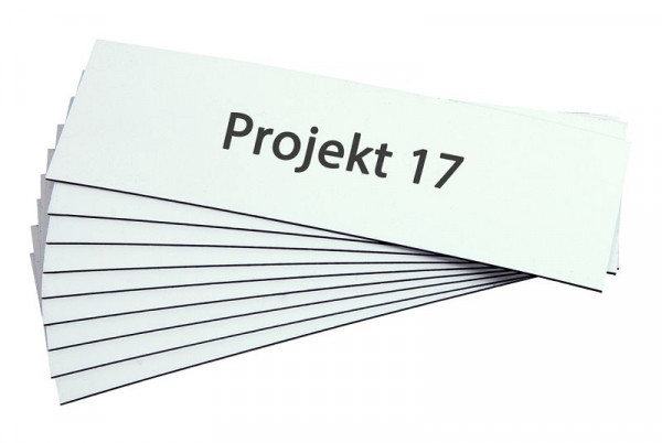Eichner Magnet Lagerschild, Größe: 40 x 100 mm, weiß, VE: 100 Stück, 9218-04023