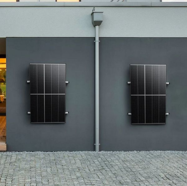 priwatt Solarmodule priWall 90 Duo Einzelmontage - Wechselrichter 600W - 10m Schukokabel, DP1004202