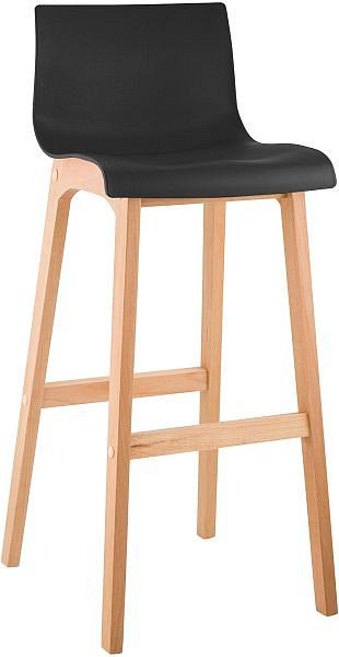 CLP Barhocker Hoover Natura 4-Fuß Gestell, schwarz, 101892901
