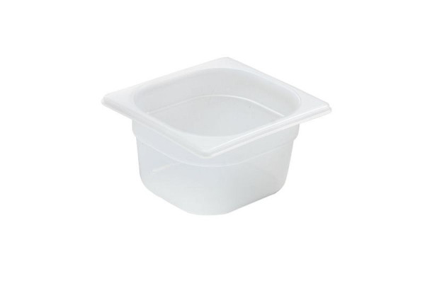 Hendi GN Behälter 1/6, 1,6 L, PP (Polypropylen), LxBxH: 176x162x100 mm, Transparent, 880425