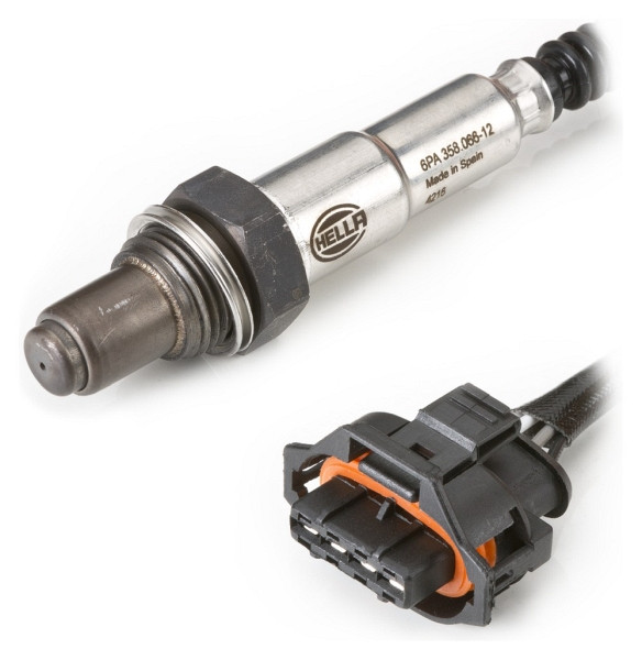 HELLA Lambdasonde, 4-polig, Kabel: 350mm, 6PA 358 066-121