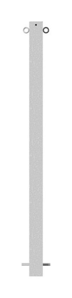 Schake Absperrpfosten Stahlrohr 70 x 70 mm ortsfest, zum Einbetonieren, feuerverzinkt, mit 2 Ösen, 470/2