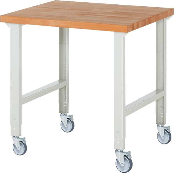 RAU Fahrbare Werkbank (höhenverstellbar) 7000-1, 1000x900x950-1000mm, 4 Lenkrollen, 05-7000-1-109B4H4.12