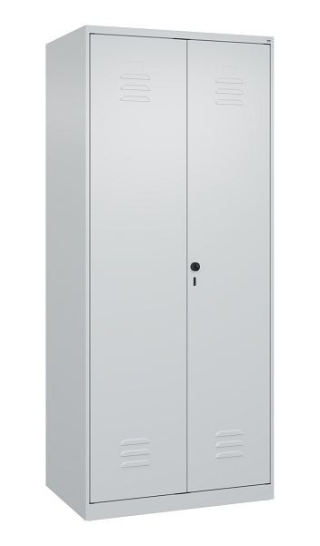 C+P Mehrzweckschrank Classic PLUS, Wäsche-Spind, 2 Abteile, 1850x800x500mm, 7035/7035, Drehriegel, Türen zueinanderschlagend, 080002-22B S10008