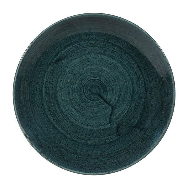 Churchill Stonecast Patina Coupe-Teller, rustikales Blaugrün, 217 mm, (12 Stück), FA594