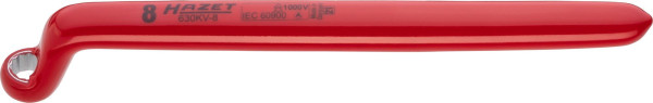 Hazet Einringschlüssel, schutzisoliert, Außen-Doppel-Sechskant Profil, 8 mm, 630KV-8