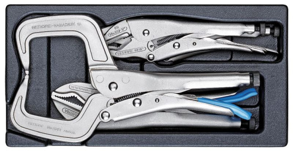 GEDORE Gripzangen-Sortiment in 1/3 ES-Modul, Griffmulden, 2188198