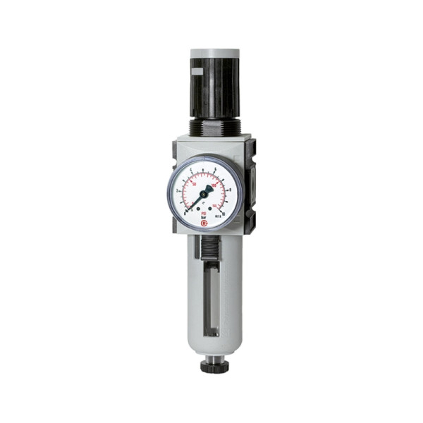 Riegler Filterregler »FUTURA«, PC-Behälter, SK, Manometer, BG 2, G 3/8, 0,1-1 bar, HA, 139496