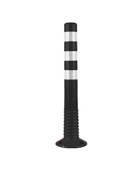 Ri-Traffic Flexible Absperrpfosten 75 cm, Schwarz, 11-0075-11zw