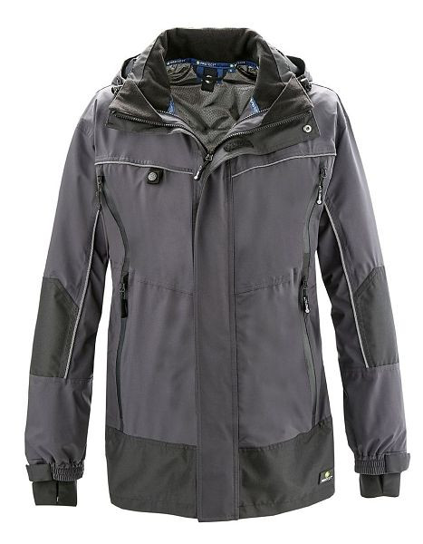 4PROTECT Wetterschutz-Jacke PHILLY, grau/schwarz, Größe: M, 3307-M