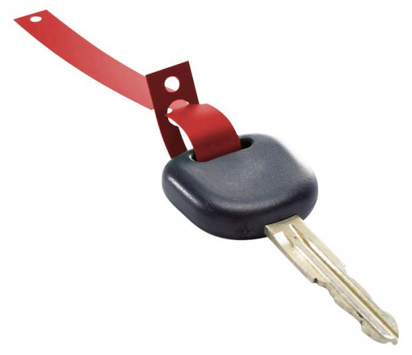Eichner Schlüsselanhänger aus HDPE Folie, Rot, VE: 1000 Stück, 9219-00107-N