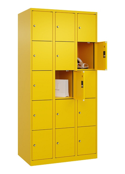 C+P Schließfachschrank Evolo PLUS, 15 Fächer, 1850x900x500mm, 1023/1023, 049000-305 S10022